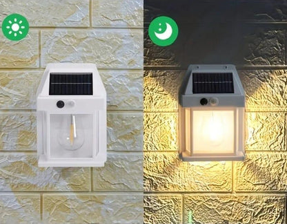 Solar outdoor wall light