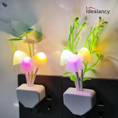 1 PC mushroom multicolor night light plug -in sensor